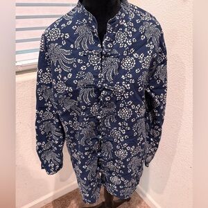 Half Moon Bay linen blend Button Up Blouse‎